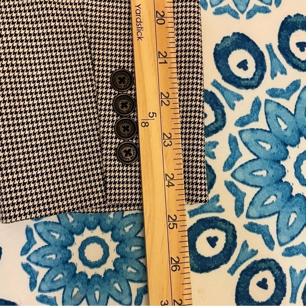 Lauren Ralph Lauren Houndstooth black and white Blazer 10 - Picture 12 of 13